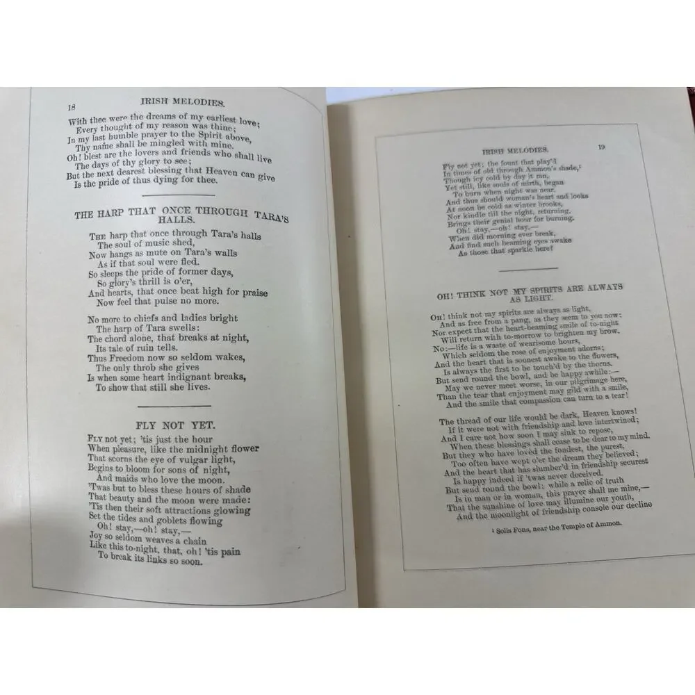 Antique Irish Melodies and Sacred Songs Thomas Moore Illustrated Victorian HC